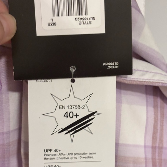 Dickies Lavender Plaid Button-Down Shirt - Picture 10 of 12